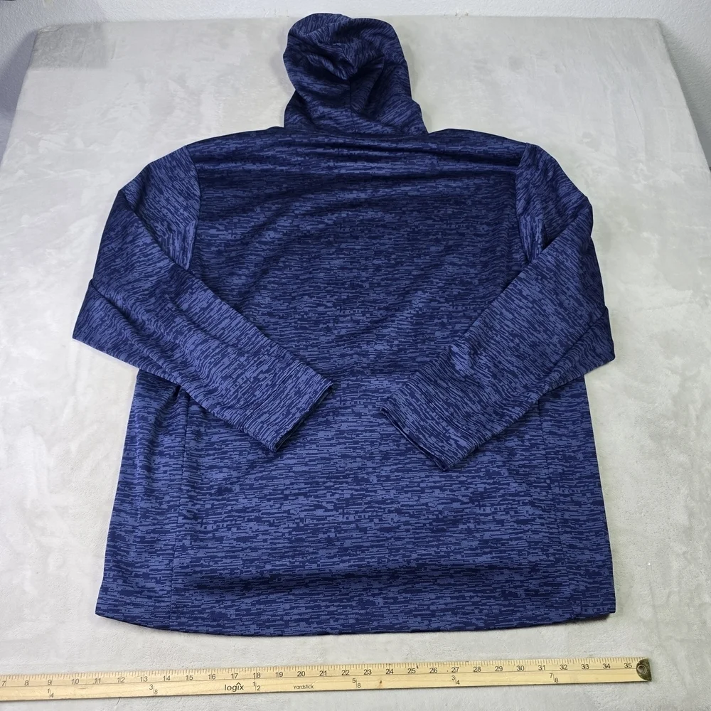 Mariners MLB Authentic Collection Navy Geometric Pullover Hoodie Majestic Sz XL